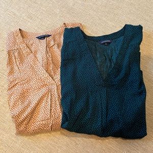 Two Lands’ End Blouses in Excellent Condition - Size 6